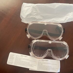 2 Clear Safety Goggles